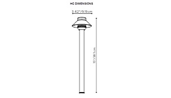 FX Luminaire HC 1 LED Path Light | White Wrinkle | 24" Riser | HC1LED24RWF KIT