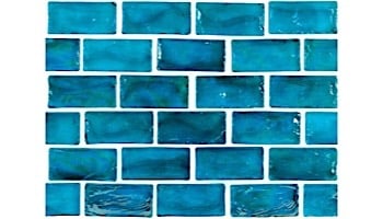 National Pool Tile Arctic 1x2 Glass Series Pool Tile | Lagoon | 1x2083