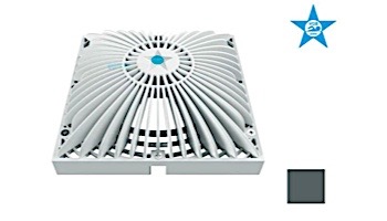AquaStar 9" Square Retrofit MoFlow Suction Outlet Cover with Screw Kit | Dark Gray | R9MF105