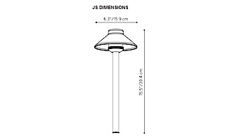 FX Luminaire JS 1 LED Path Light | Flat White | 36" Riser | JS1LED36RFW KIT