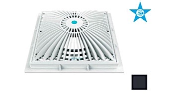 AquaStar 9" Square MoFlow Suction Outlet Cover and Mud Frame | Black | 9MF102