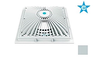 AquaStar 9" Square MoFlow Suction Outlet Cover and Mud Frame | Light Gray | 9MF103