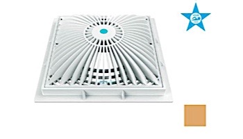 AquaStar 9" Square MoFlow Suction Outlet Cover and Mud Frame | Tan | 9MF108