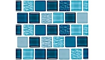 National Pool Tile Essence 1x1 Glass Tile | Imperial Blue | ES-IMPERIAL 1X1