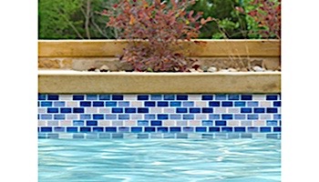 National Pool Tile Valencia 1x2 Series Glass Tile | Azul | VAL-AZUL 1X2
