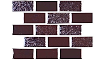 National Pool Tile Valencia 1x2 Series Glass Tile | Marron | VAL-MARRON 1X2