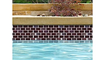 National Pool Tile Valencia 1x2 Series Glass Tile | Marron | VAL-MARRON 1X2