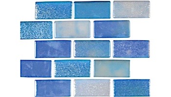 National Pool Tile Valencia 1x2 Series Glass Tile | Cielo | VAL-CIELO 1X2