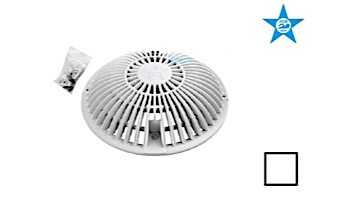 AquaStar 8" Round Retrofit MoFlow Suction Outlet Cover with Screw and Bushing Kit | White | R8MF101