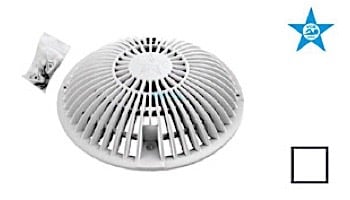 AquaStar 8" Round Retrofit MoFlow Suction Outlet Cover with Screw and Bushing Kit | Light | Gray | R8MF103