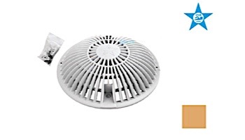 AquaStar 8" Round Retrofit MoFlow Suction Outlet Cover with Screw and Bushing Kit | Tan | R8MF108