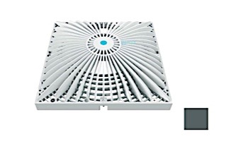 AquaStar 12" Square Retrofit MoFlow Suction Outlet Cover with Screw Kit | Dark Gray | R12MF105