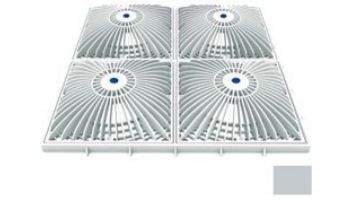 AquaStar 18" Square Mud Frame with Four 9" Square MoFlow Suction Outlet Cover | White | 18MF101