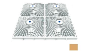 AquaStar 18" Square Mud Frame with Four 9" Square MoFlow Suction Outlet Cover | Tan | 18MF108