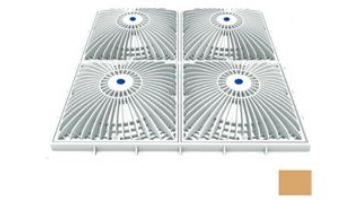 AquaStar 18" Square Mud Frame with Four 9" Square MoFlow Suction Outlet Cover | White | 18MF101