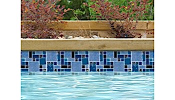 National Pool Tile Soleil Mosaic Series Glass Tile | Blue | SOL-CLEO