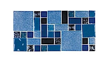 National Pool Tile Soleil Mosaic Series Glass Tile | Blue | SOL-CLEO