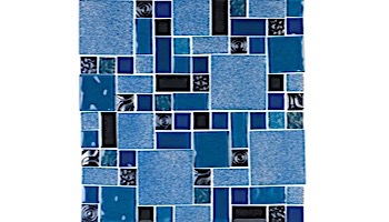 National Pool Tile Soleil Mosaic Series Glass Tile | Blue | SOL-CLEO