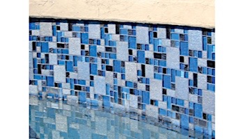 National Pool Tile Soleil Mosaic Series Glass Tile | Blue | SOL-CLEO