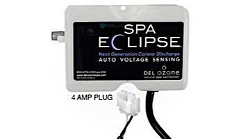DEL OZONE Spa Eclipse Corona Discharge Ozone Generator | 1,000 Gallons | 100V/250V | AMP Cord | ECS-1RPAM2-U