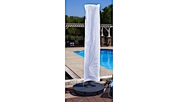 Santorini II Fiesta Cantilever Umbrella with Solar LED Lights | 10ft Square | Sunbrella Acrylic Beige | NU6245