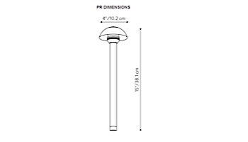 FX Luminaire PR 1 LED Path Light | Almond | 12" Riser | PR1LED12RAL KIT