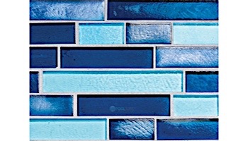 National Pool Tile Aquascapes Interlocking Glass Tile | Azure | OCN-AZURE IS12