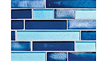 National Pool Tile Aquascapes Interlocking Glass Tile | Azure | OCN-AZURE IS12