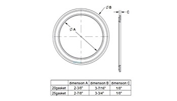 AquaStar 2.5" Gasket  | 25GASKET