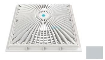 AquaStar 12" Square MoFlow Suction Outlet Cover and Mud Frame | White | 12MF101