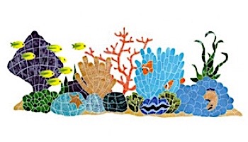 Artistry In Mosaics Reef Accent - Coral Mosaic | 22"? x 17"? | RCOCOROM