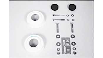 Inter-fab Basketball Game Support Legs | 12" Offset Post | In Deck Mount | Black Powder Coated | SPS-B BALL G-C2
