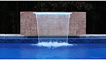 Brilliant Wonders 48" LED Waterfall Back Port | 6" Lip | 100 Ft. Cord | Gray | 25677-431-000