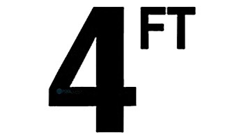 Depth Marker 4" Frost proof tile | 4 FT Smooth | DM41-2040