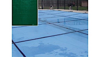 PoolTux 20-Year King Light Weight Solid Cover | Rectangle 25' x 45' Green | Left Step | CSPTGSL25452