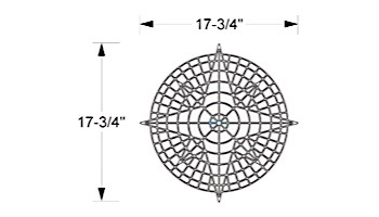 AquaStar Swim Designs Compass Stencil Only | Gray | F1001-05