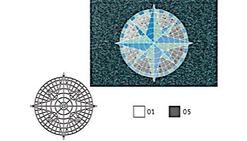 AquaStar Swim Designs Compass Stencil Only | Gray | F1001-05