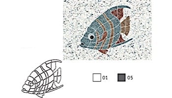 AquaStar Swim Designs Angel Fish Stencil Only | Gray | F1002-05