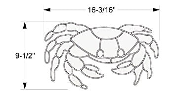 AquaStar Swim Designs Crab Stencil Only | Gray | F1003-05
