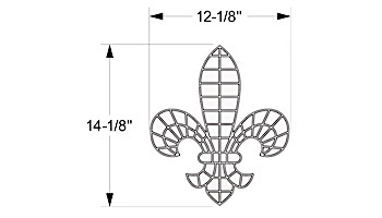 AquaStar Swim Designs Fleur de Lis Stencil Only | Gray | F1005-05