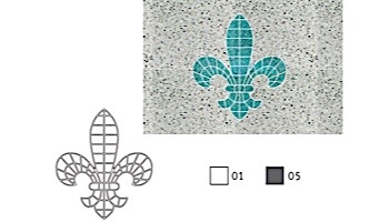 AquaStar Swim Designs Fleur de Lis Stencil Only | Gray | F1005-05