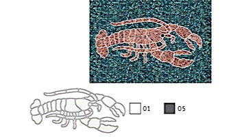 AquaStar Swim Designs Lobster Stencil Only | Gray | F1006-05