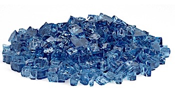 American Fireglass Half Inch Classic Collection | Pacific Blue Fire Glass | 10 Pound Jar | AFF-PABL12-J