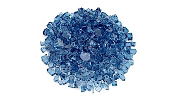 American Fireglass Half Inch Classic Collection | Pacific Blue Fire Glass | 10 Pound Jar | AFF-PABL12-J