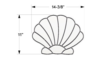 AquaStar Swim Designs Shell Stencil Only | Gray | F1011-05