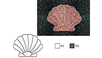 AquaStar Swim Designs Shell Stencil Only | Gray | F1011-05