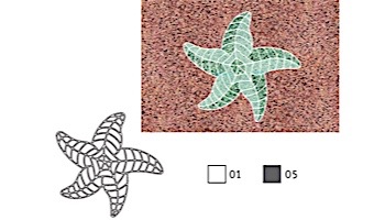 AquaStar Swim Designs Starfish Stencil Only | Gray | F1012-05