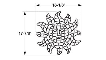 AquaStar Swim Designs Sun Stencil Only | Gray | F1014-05