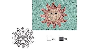 AquaStar Swim Designs Sun Stencil Only | Gray | F1014-05