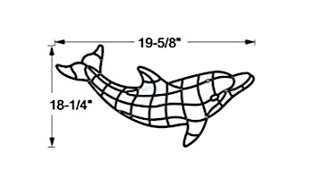 AquaStar Swim Designs Dolphin Large Stencil Only | White | F1016-01